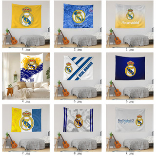 Câu lạc bộ bóng đá Real Madrid Tấm thảm Polyester in một mặt Tấm thảm trang trí nội thất (Có kẹp)