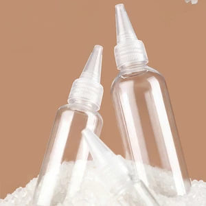 Set 10 Bình Bóp Bằng Nhựa Trong Suốt Miệng Nhọn 20 / 30 / 50 / 60 / 80 / 100 / 120ml TOOL