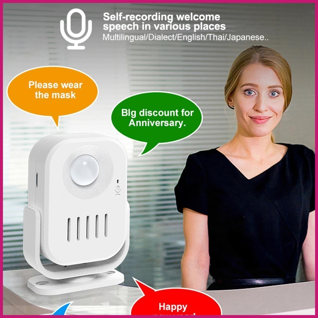 Chuông cửa cho doanh nghiệp Khi bước vào cảnh báo cửa thương mại Máy dò cảm biến chuyển động không dây Cửa hàng an ninhidaevn