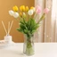 Bó hoa tulip LAKAM, Hoa giả silicon cảm ứng thực sự, Hoa nhân tạo chất lượng cao 5 đầu