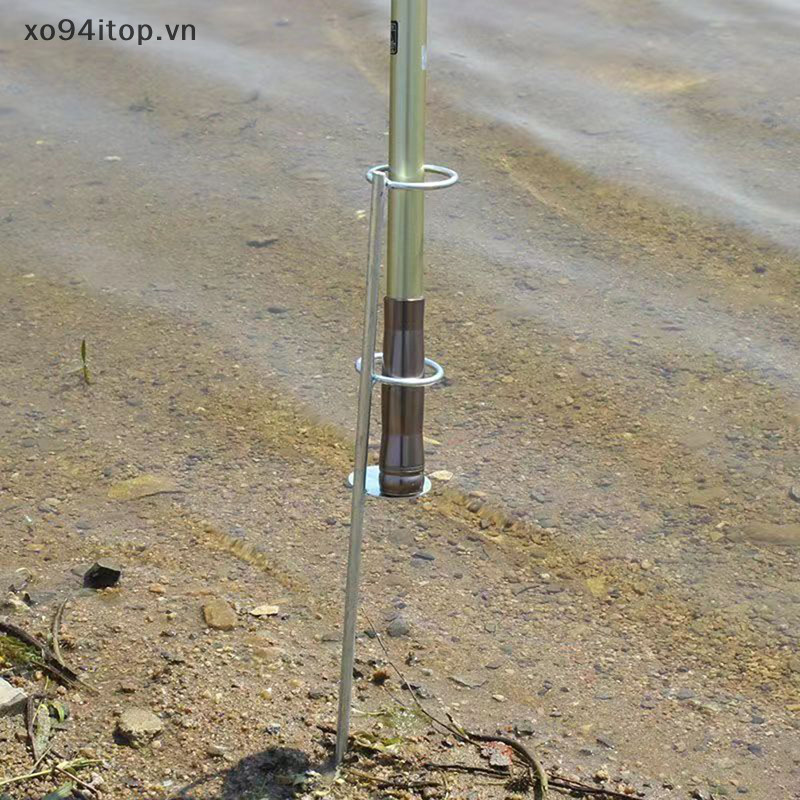 Xoitop Sea Rod Holder Casg Rod Ground Plug 30 / 37 / 47cm Giá đỡ đơn giản Giá đỡ cần câu ngoài trời Vòng tròn đôi Giá đỡ phích cắm mặt đất VN