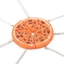 DARON Best Forever Vòng cổ, Mặt dây chuyền Pizza tình bạn bằng hợp kim, Trang sức thời trang Vòng cổ thực phẩm Kết hợp Vòng cổ BFF Tình bạn