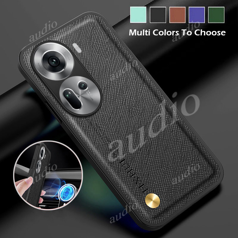 Ốp Lưng Chống Sốc Cho Oppo Reno 11 Pro 11Pro 5G 2024 Ốp Lưng Chống Sốc Da Sang Trọng Cho Oppo Reno11 Pro Reno11Pro OppoReno11 Pro 5G Xe Từ Tính Giá Đỡ