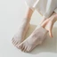 CATIYAHA 1 Đôi Tất Năm Ngón Tay, Với Ngón Tay Riêng Biệt Tất Ngón Chân Chống Trơn Trượt, Vớ Nữ Cotton Màu Trơn Thoáng Khí Mềm Mại Mùa Hè