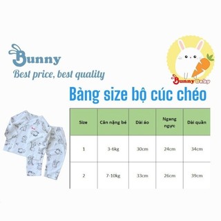 Bộ sơ sinh thun lụa Bunny bao gồm nón vớ cho bé 3-6kg