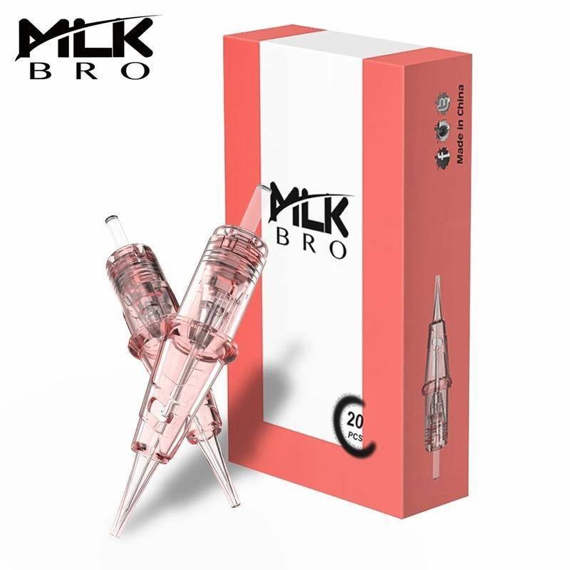 20 Chiếc Mlk Bro Cartridge Vĩnh Viễn Lông Mày Hình Xăm Kim Bút Kẻ Mắt Môi V SMP