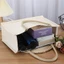 Túi Tote trống có thể gập lại, Túi vải vẽ tay DIY có thể gập lại, Túi đựng đồ đi lại hàng ngày màu be có thể tái sử dụng Túi xách