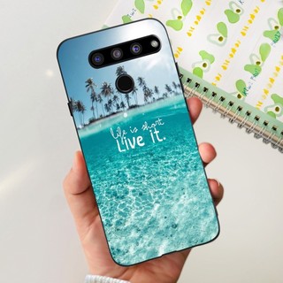 Dành Cho LG V50 ThinQ 5G Ốp Lưng LM-V500 LM-V500N LM-V450 Vỏ Silicon Đen Hoa Thời Trang Vỏ Mềm Cho LG V50ThinQ 5G