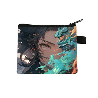 Demon Slayer Kamado Tanjirou Hoạt Hình Anime Ví Đựng Tiền Xu Sinh Viên Trẻ Em Dung Tích Lớn Túi Đựng Thẻ Túi