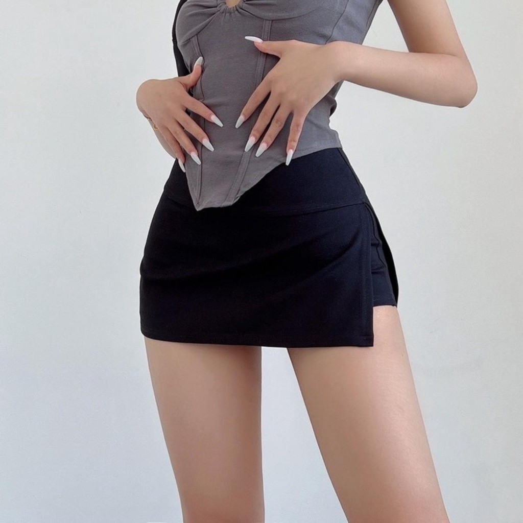 [Mã FADEP2903 giảm đến 30k đơn từ 99k] Chân váy dáng ôm cạp trễ  kiểu xẻ hông cực kỳ quyến rũ C076