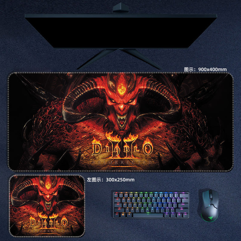 Trò Chơi Diablo 4 IV Miếng Lót Chuột Lớn Lili Inarius Necromancer Mousepad Bàn Phím Máy Tính Đệm Phụ Kiện Chơi Game Thảm Bàn XXL
