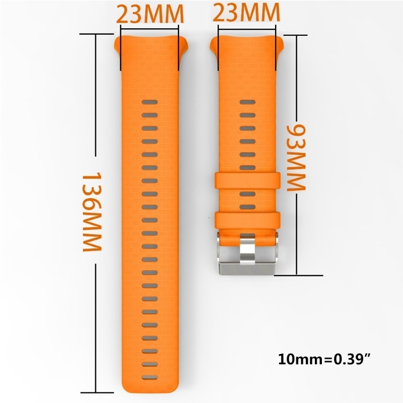 Redbaiaa1 Dây Đeo Silica Cho POLAR Vantage V Bền Đồng Hồ Thông Minh Thời Trang Dây Đeo Tay Mềm