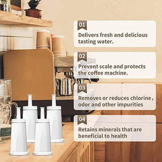 Bộ lọc nước thay thế Tương thích với Breville Sage Claro Swiss cho Barista &amp; Máy pha cà phê Espresso Bambino. Gói 2