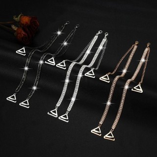 Dây đeo áo ngực kim cương giả METALWRK, Dây đeo vai đồ lót vai gợi cảm có thể tháo rời, Dây đeo áo ngực chống trượt trang trí thời trang có thể điều chỉnh