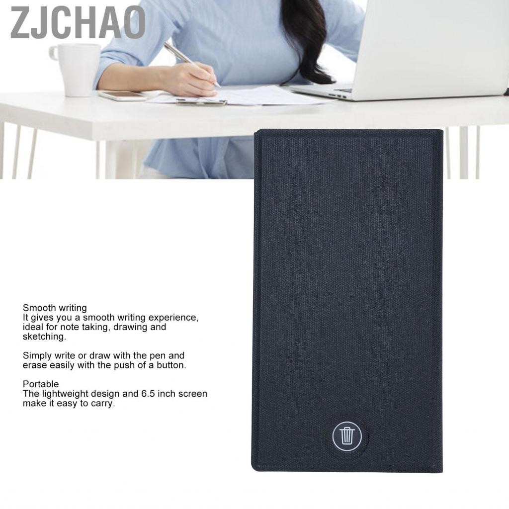 Zjchao Máy tính bảng viết LCD 6,5 inch LCD có thể tái sử dụng máy tính xách tay với bút thông minh thời gian thực đồng bộ hóa toàn màn hình để ghi chú bản vẽ