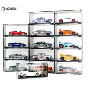 Kuzhen 1 Cái Trong Suốt Chống Bụi Xếp Chồng Hộp Bảo Quản Ô Tô Diecast Mô Hình Ô Tô Hộp Trưng Bày Trẻ Em Hợp Kim Xe Mô Hình Hộp Bảo Quản HOT
