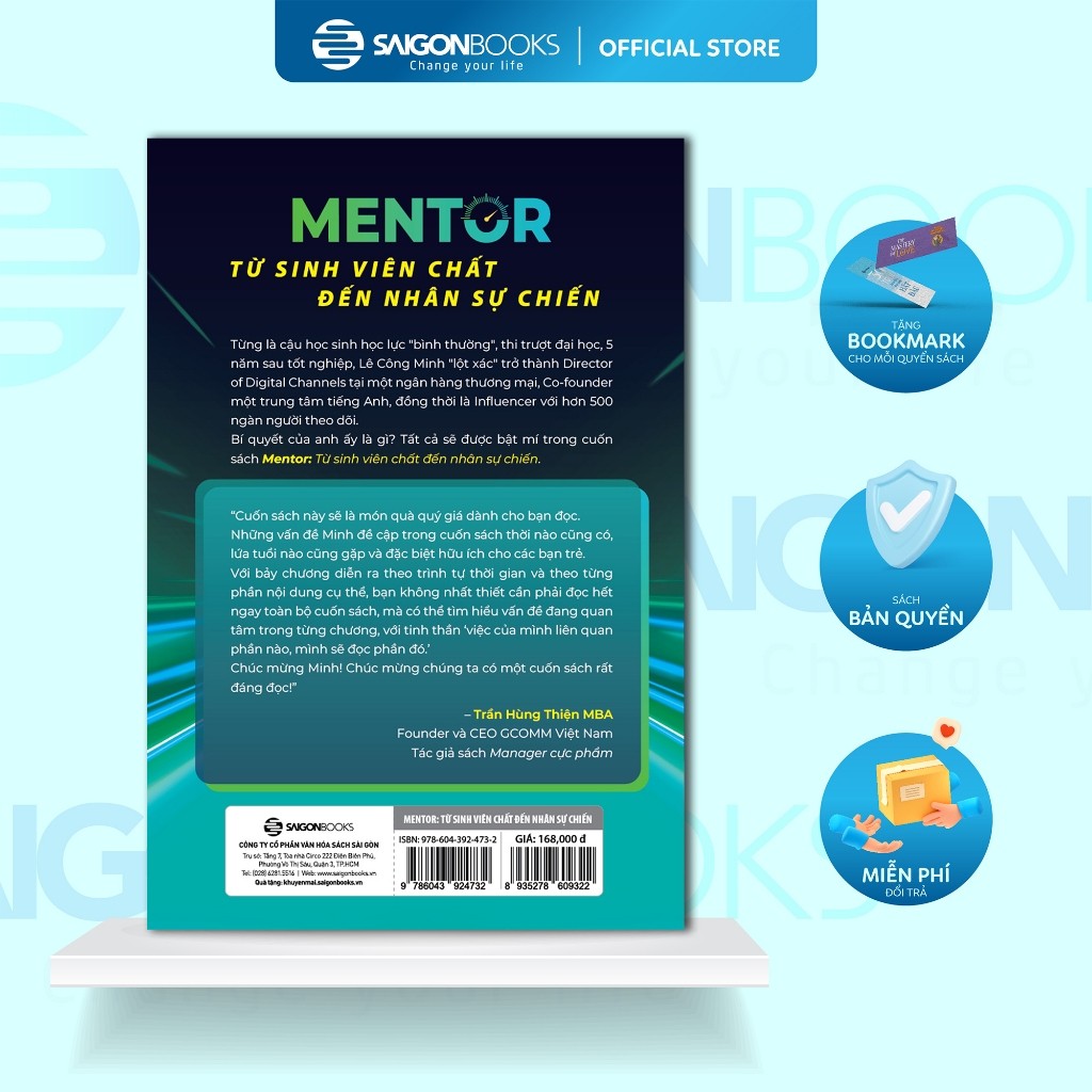Ảnh Sách - Mentor - Từ Sinh Viên Chất Đến Nhân Sự Chiến - Lê Công Minh - Saigon Books 1