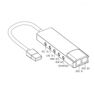 USB 6-in-1 External Optical Sound Card - 5.1 Channel Audio for Enhanced Sound Quality