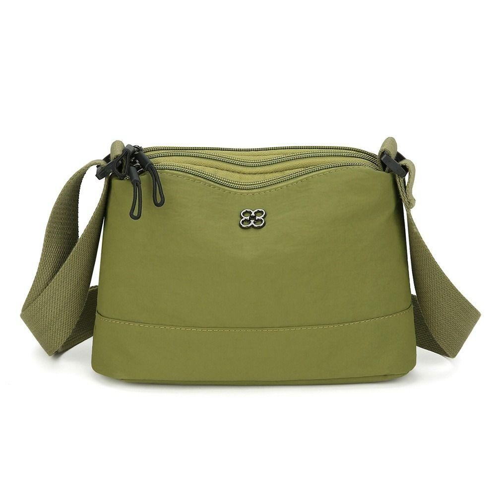 Túi đeo vai nữ GUSTAVA, Nhiều túi Túi đeo chéo phong cách thông thường, Túi Tote màu trơn bằng vải Nylon mềm hợp thời trang cho bé gái