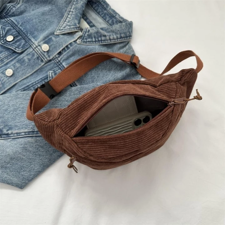 Women's Cute Velvet Belt Bag – for School – 4