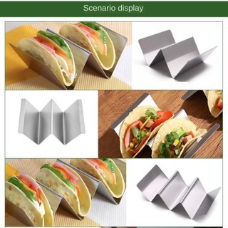 Giá đỡ bánh kếp GILDEDHOMIN, 2 / 3 lưới có sẵn trên cả hai mặt Giá đỡ Taco, Thiết kế tay cầm bằng thép không gỉ Rỗng ra vỏ Taco Giá đỡ nhà bếp