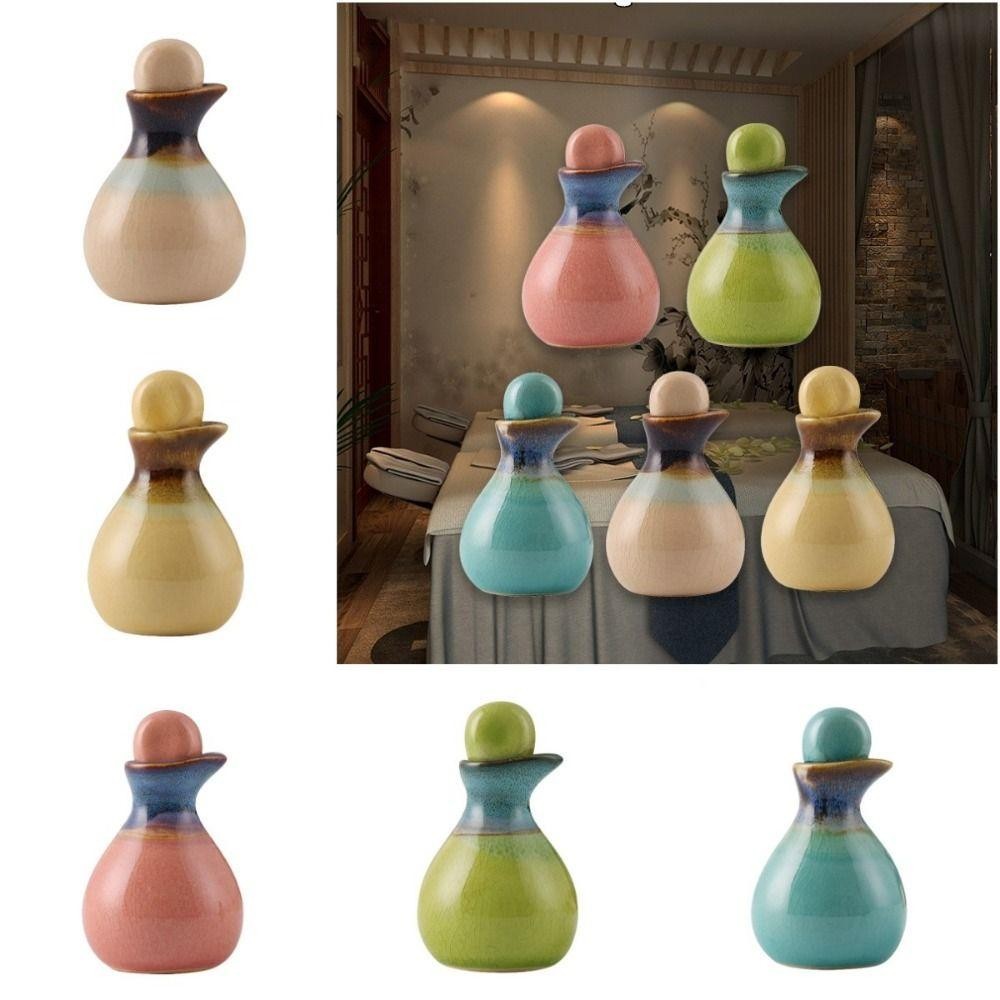 Bình Tinh Dầu HARRIETT, Chai Nước Hoa Vintage Có Thể Đổ Lại, Hộp Đựng Mỹ Phẩm Mini Bền Gốm Đa Năng Sản Phẩm Làm Đẹp