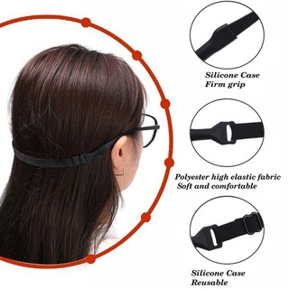 Dây silicon đàn hồi đeo kính thể thao chống trượt, chống rơi, fixer điều chỉnh cho trẻ em/người lớn