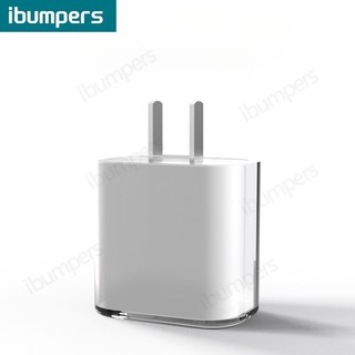 ibumpers Ốp Bảo Vệ Đầu Sạc Cho Apple 20W (US) Sạc Silicon Trong Suốt Cho iPhone Original