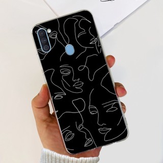 Dành Cho Samsung Galaxy A11 Vỏ A 11 SM-A115F Ốp Điện Thoại Phi Hành Gia Đáng Yêu Không Gian Mỏng Mềm Trong Suốt Cho Samsung A11 M11 Vỏ