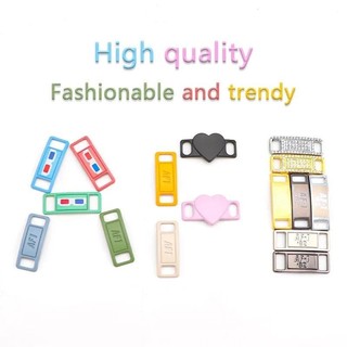 2 Cái / Cặp Kim Loại Thẻ Dây Giày Trang Trí Nam Nữ Phù Hợp Với Giày Sneaker Thời Trang Trái Tim Kim Cương Giày Phụ Kiện