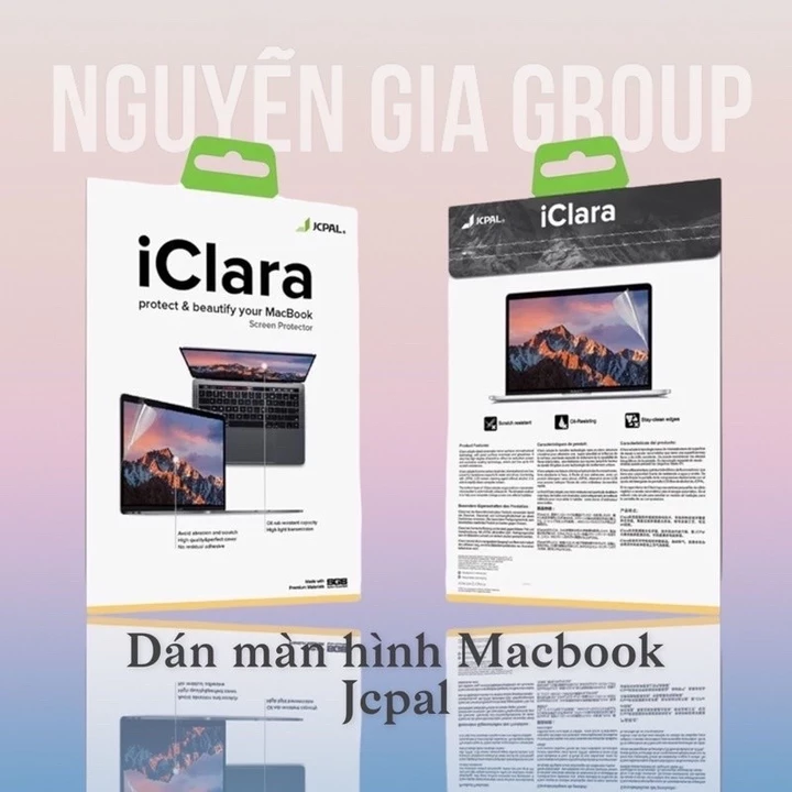 (Có mac air 15 inch 2023) dán màn hình JCPAL iClara cho MacBook Pro m1 m2 m3, macbook Air m1 m2 Nguyễn Gia Cao Đạt Q5