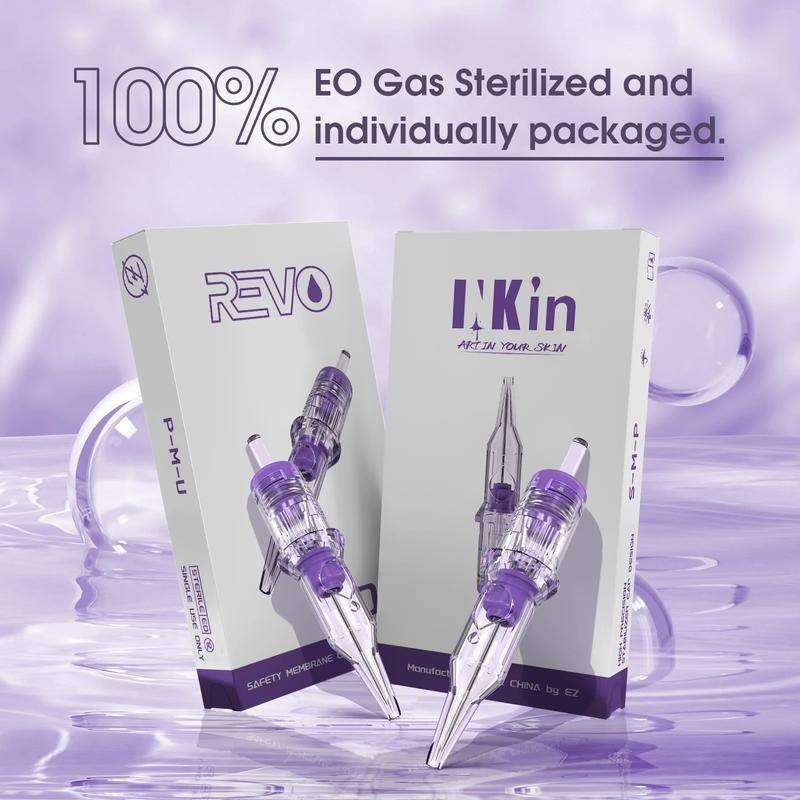 Inkin REVO Cartridge Hình Xăm Kim Dùng Một Lần Khử Trùng An Toàn Trang Điểm Vĩnh Viễn Lông Mày Môi Tròn Lót