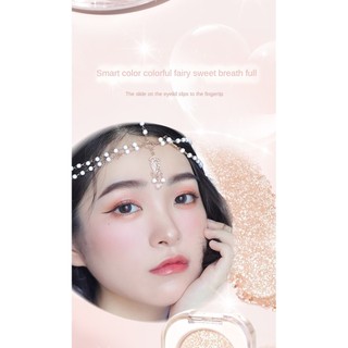 Novo5988 Phấn mắt một màu mờ có độ bão hòa thấp, ánh sáng ngọc trai và lấp lánh mịn, chống mồ hôi và nhỏ gọn chống thấm nước, chống mồ hôi, không phai màu, lâu trôi, không nhòe