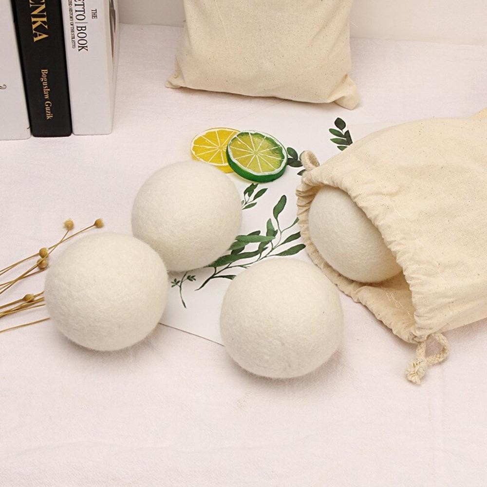 [Vận chuyển nhanh] 6 quả bóng giặt gia đình SIMPLEAID, quả bóng máy sấy len mềm 6-8cm, quần áo làm mềm tái sử dụng tăng tốc tĩnh điện
