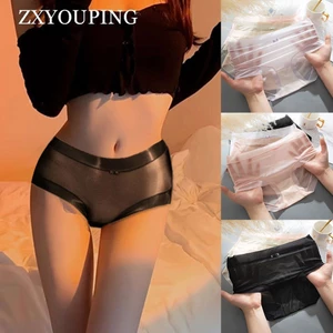 Zxyouping 1 / 4 Quần Lót Gợi Cảm Cho Nữ, Quần Lót Lụa Băng Mềm Mại Và Nhẹ Liền Mạch, Quần Lót Trong Suốt Siêu Mỏng Gợi Cảm Plus Size