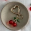 Treeling Heart Cherrys Chủ Đề Kim Loại Chìa Khóa Phụ Kiện Di Động Cho Những Người Yêu Thời Trang
