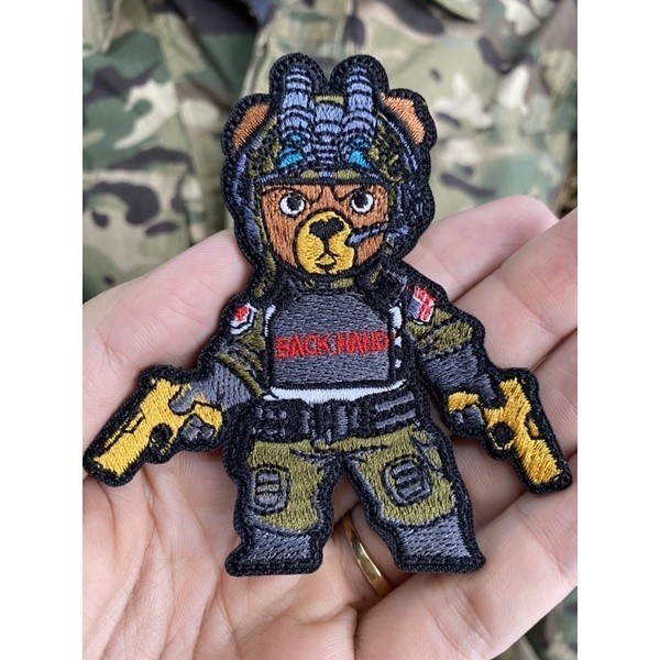 Patch_ miếng dán velcro vải chiến binh gấu thỏ tactical