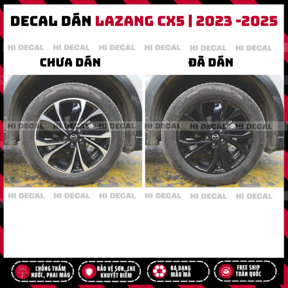 Tem dán mâm Cx5, Decal dán lazang Cx5 trang trí tạo điểm nhấn