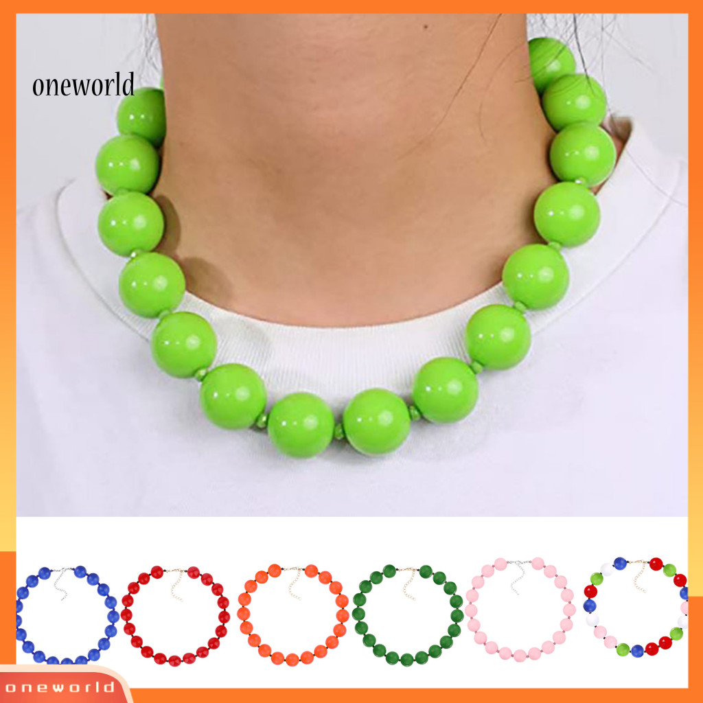 Một thế giới| Vòng Cổ Nữ Phong Cách Đơn Giản 19 Bong Bóng Hạt Nối Dài Dây Chuyền Unisex Nhiều Màu Sắc Đính Hạt Xương Đòn Cặp Đôi Vòng Cổ Cho Hẹn Hò