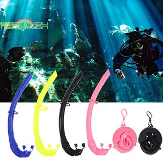 [Fernweh] Ống thở lặn có thể gập lại bằng silicon có hộp đựng Unisex cuộn ống thở ống thở ướt có khóa [MỚI]