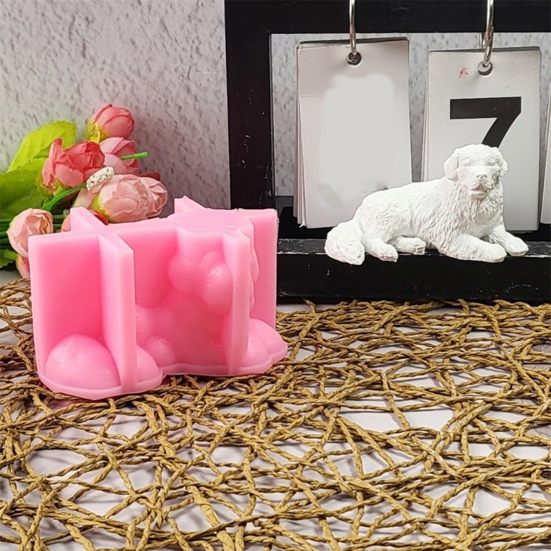 Inste 3D Tượng Động Vật Cho Chó Khuôn Silicon Xà Phòng Fondant Khuôn Silicon