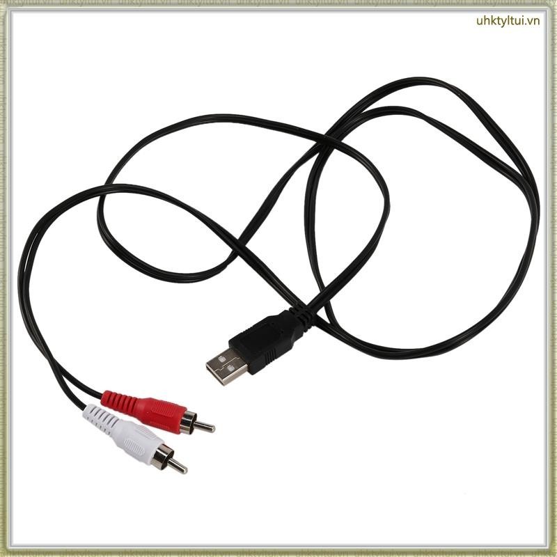 Cáp Chuyển Đổi Âm Thanh / Video Từ Rca Phono Male Av Dài 1.5M Usb A Male Sang 2X Rca Av