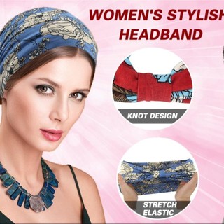 Băng Đô MERIGGIARE, Bohemian Vintage Thắt Lưng Nữ Headwrap, Co Giãn Turban Mũ Thời Trang Rộng Yoga Tóc Cho Vũ Biker