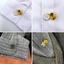 Yoo 10 Chiếc Thời Trang Đồng Thau Tròn Khuy Măng Sét Nút Có Vòng Cuff Liên Kết Đồng Giả Cuff Liên Kết Cho Unisex Chụp Ảnh
