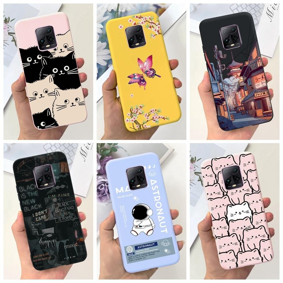 Ốp lưng Xiaomi Redmi 10X Pro 5G Thời trang Hoa dễ thương Mèo vẽ ngộ nghĩnh Vỏ silicon chống sốc Xiaomi Redmi 10X Pro 5G Ốp lưng điện thoại