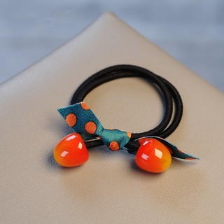 Red Cherry Độ Đàn Hồi Cao Nơ Bền Băng Đô Quấn Tóc Dây Co Giãn Cho Nữ
