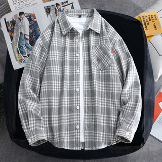[Plus Size] 150KG 9XL 8XL Nam Ve Áo Flannel Áo Cardigan Dài Tay Nhật Bản Áo Sơ Mi Kẻ Sọc Quá Khổ