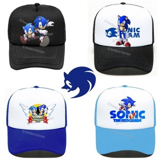 Sonic hoạt hình in mũ bóng chày thoáng khí mũ chống nắng lưới polyester mũ xe tải có thể điều chỉnh logo DIY mũ bóng chày quà tặng sinh nhật