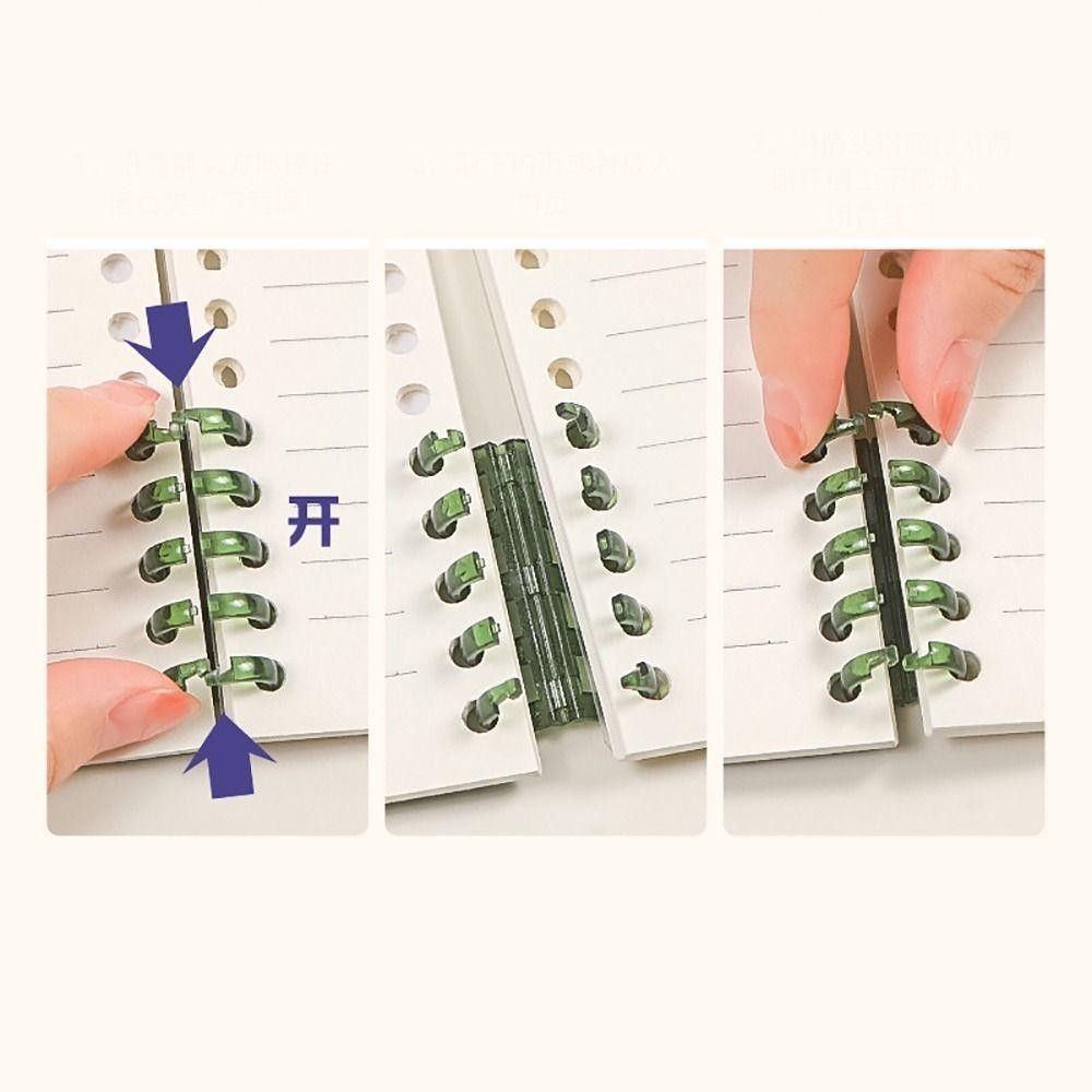 HIGHVIEWLS 1 Chiếc Lá Rời, A4 A5 A6 Notebook Văn Phòng Phẩm Đồ Dùng Văn Phòng Nhẫn Chất Kết Dính, Nhựa Ràng Buộc Cột Sống Chụp Chia Thẻ Học Tập Lược Ràng Buộc Cho Sổ Lưu Niệm Album Ảnh