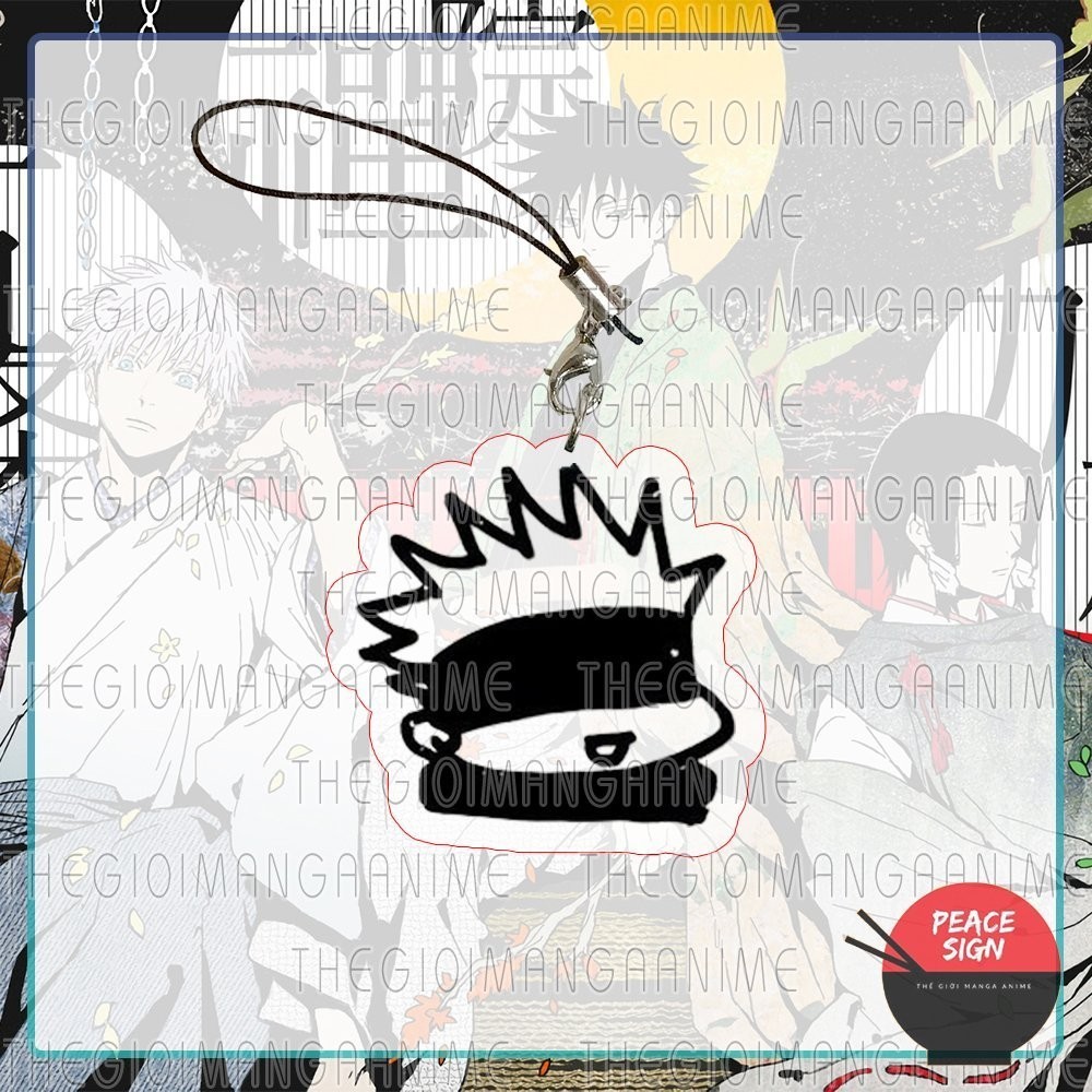 Móc dây treo điện thoại JUJUTSU KAISEN ver NGÁO in hình Chú thuật hồi chiến anime mica acrylic móc khóa dễ thương